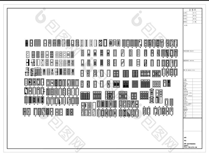 CAD门表图纸模块