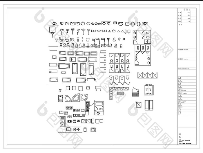 CAD卫生间设备图纸