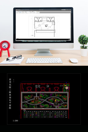 住宅楼屋顶花园景观设计CAD