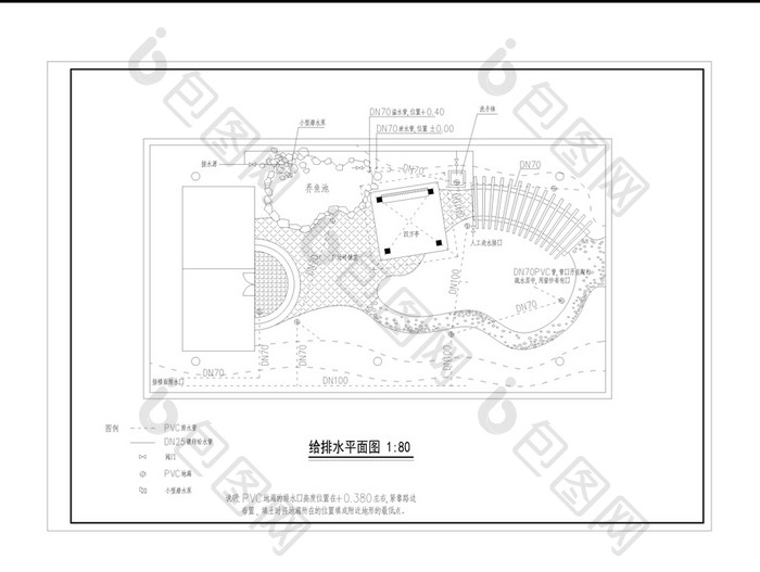 屋顶花园景观施工图CAD