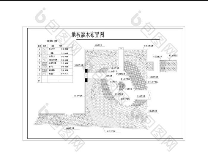 屋顶花园景观设计CAD全套图纸