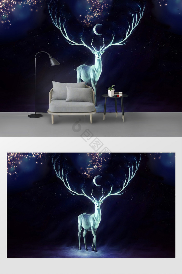 星空鹿壁纸