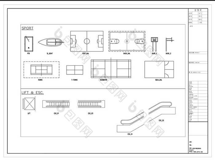 cad扶梯电梯图例图纸-包图网