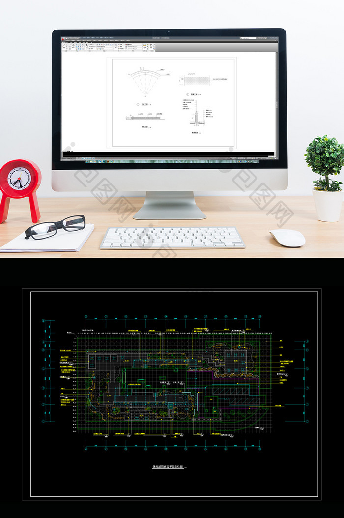 CAD屋顶花园景观设计图