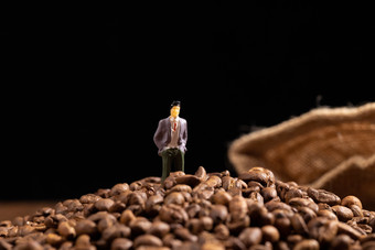 咖啡豆展示特写
