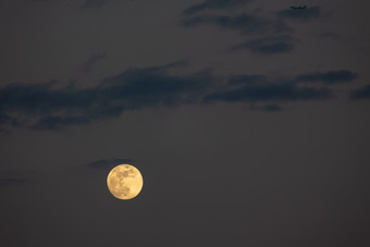 满月月亮月升超级大月亮