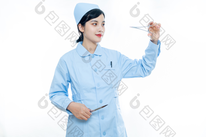 青年医生女护士室内棚拍形象动作展示图片-包图网企业站