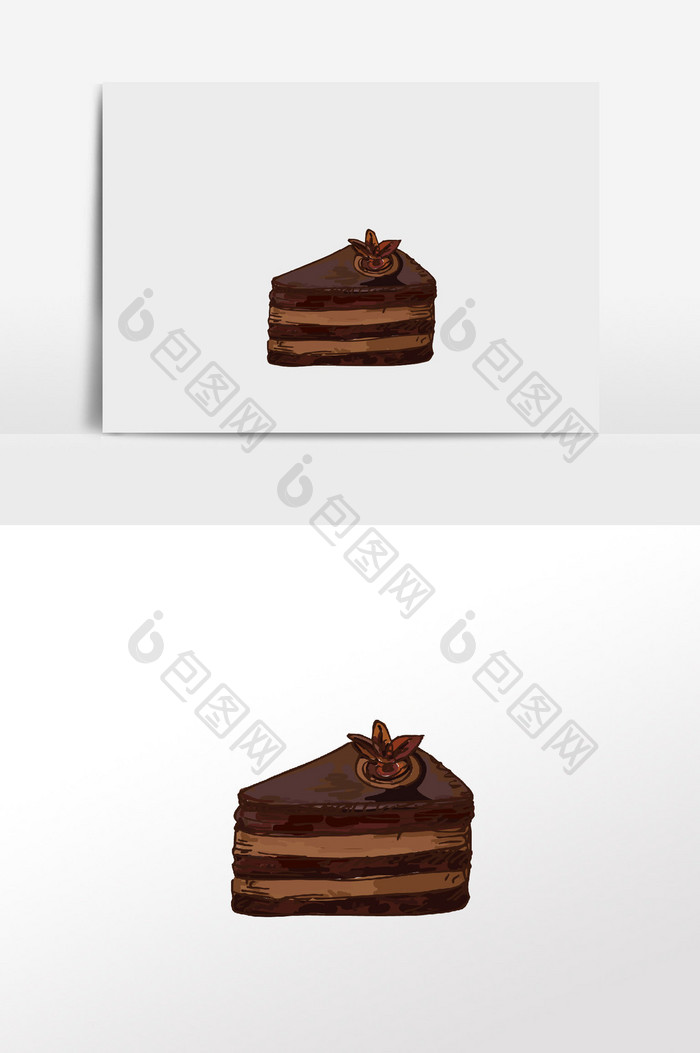 甜点美食手绘巧克力蛋糕烘焙