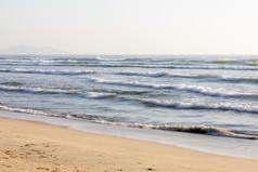 海景海滩浪花波浪沙滩