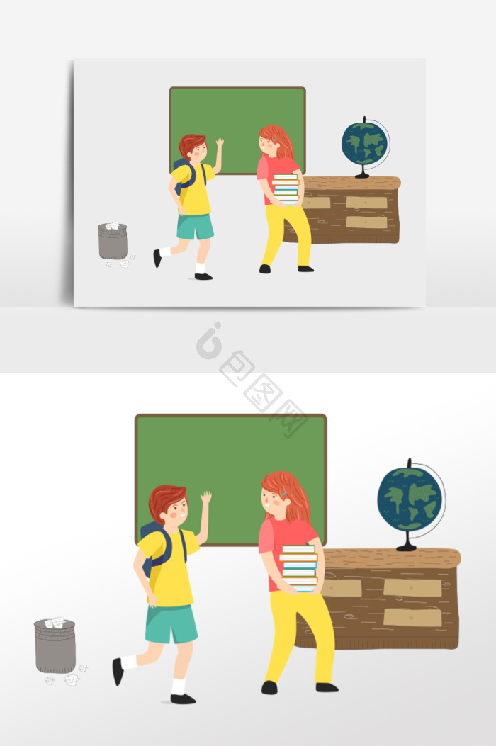 卡通上课图片-卡通上课素材免费下载-包图网