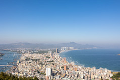 双月湾旅游海水海浪沙滩港湾船只