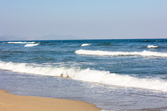 海景海滩浪花波浪沙滩