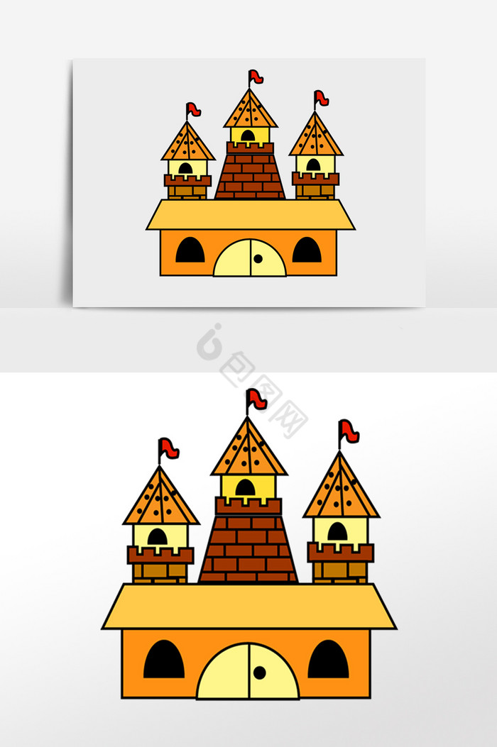 建筑城堡插画下载万圣节俱乐部派对跳舞聚会庆祝插画下载墓地万圣节