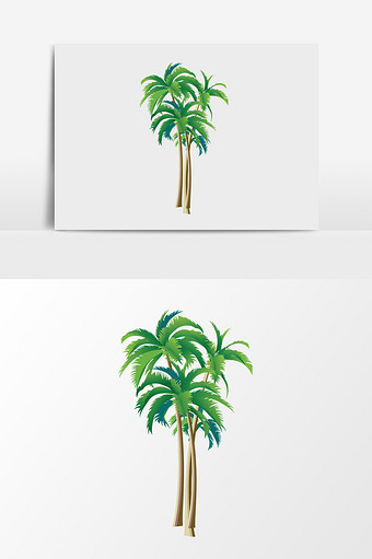 矢量卡通手绘椰树图片