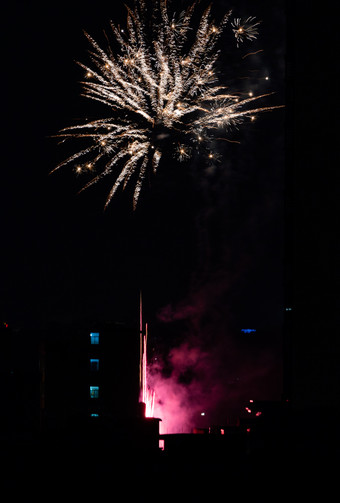 新年烟花节日气氛焰火