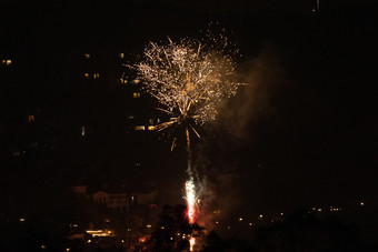 新年烟花节日气氛焰火