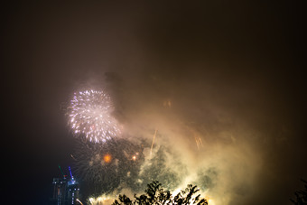 新年烟花节日气氛焰火