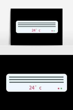 扁平手绘卡通空调
