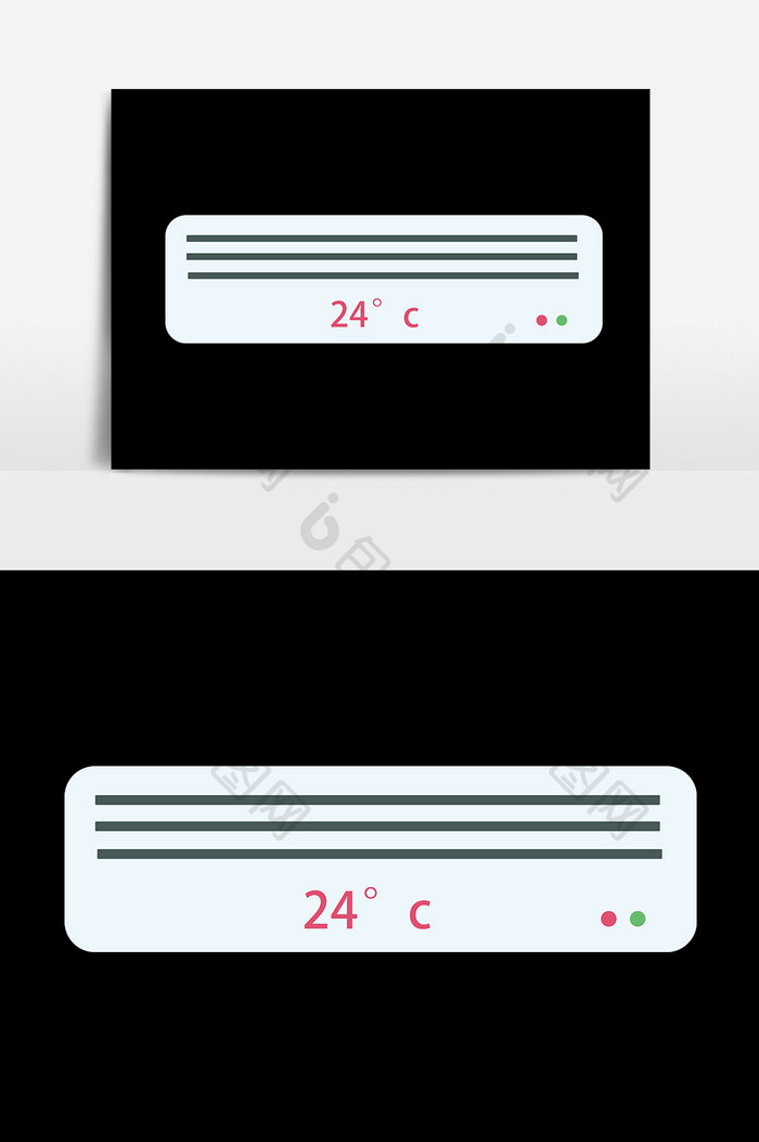 扁平手绘卡通空调
