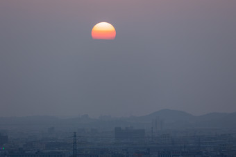 城市雾霾太阳污染