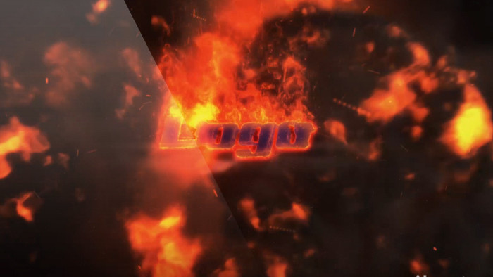 爆炸燃烧火焰动画演绎LOGO片头AE模板