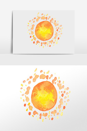 太阳光晕光斑插画