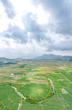 航拍马铃薯种植基地