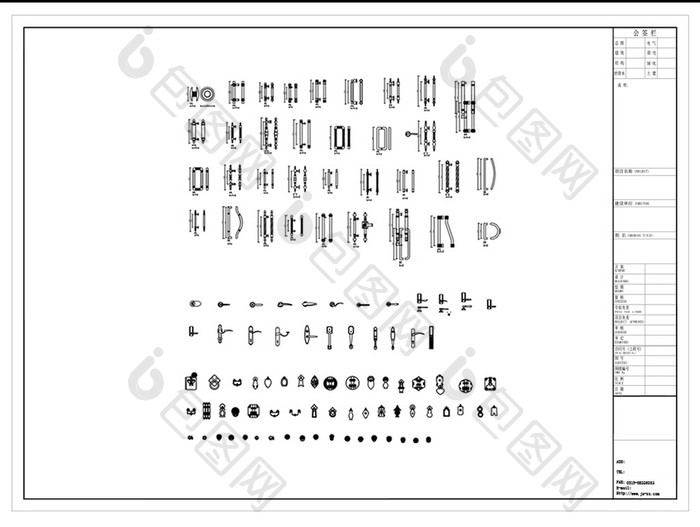 CAD门拉手大样