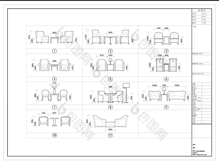 Cad家具立面图库模块图纸 包图网