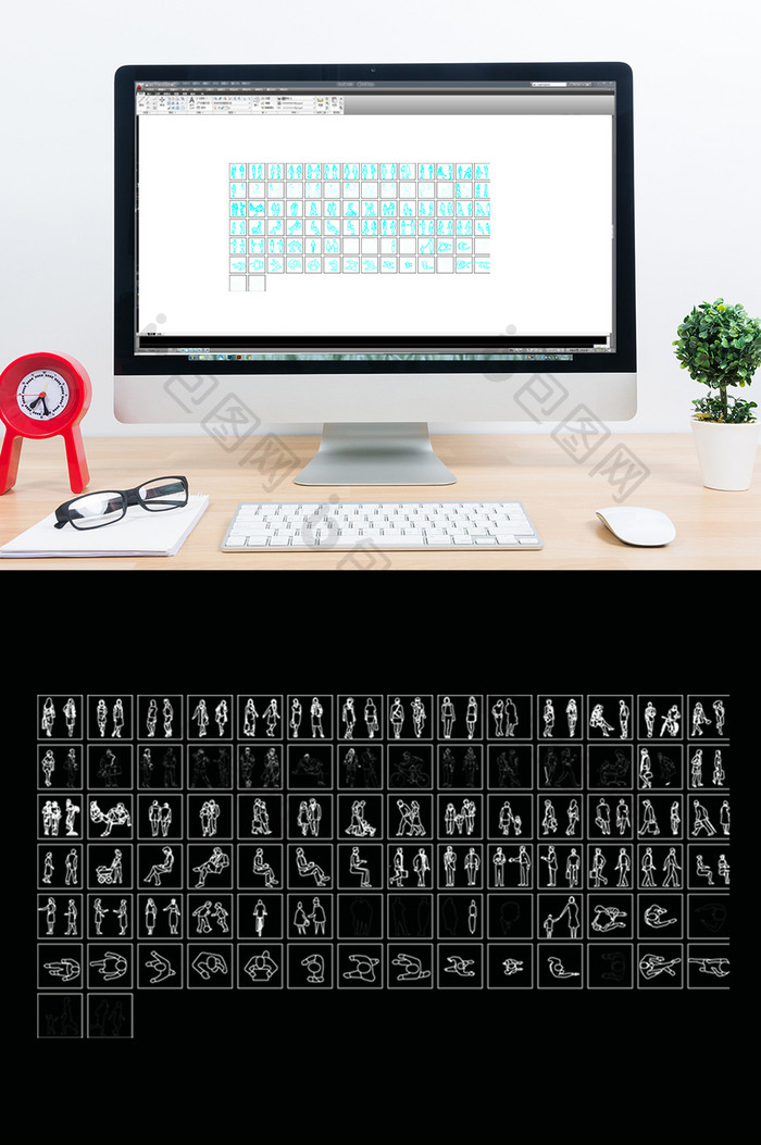 CAD立面人物图库图例