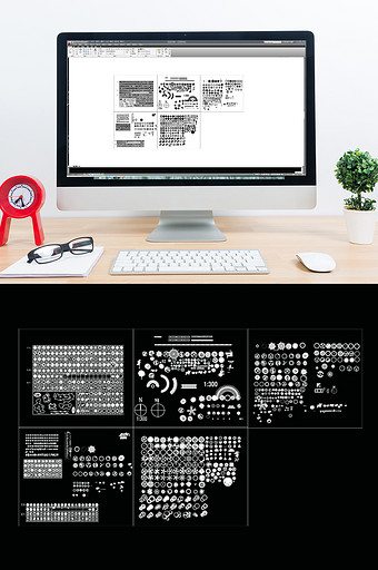 CAD绿植完整模块图片