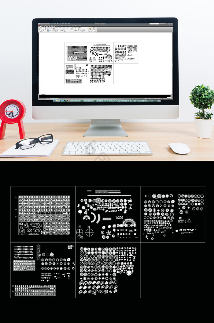 CAD绿植完整模块图片