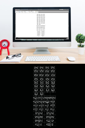 CAD桌椅沙发立面图例