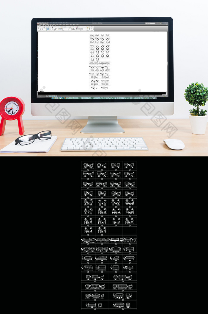 CAD桌椅沙发立面图例