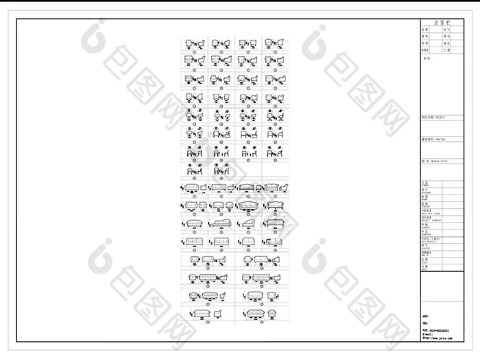 CAD桌椅沙发立面图例