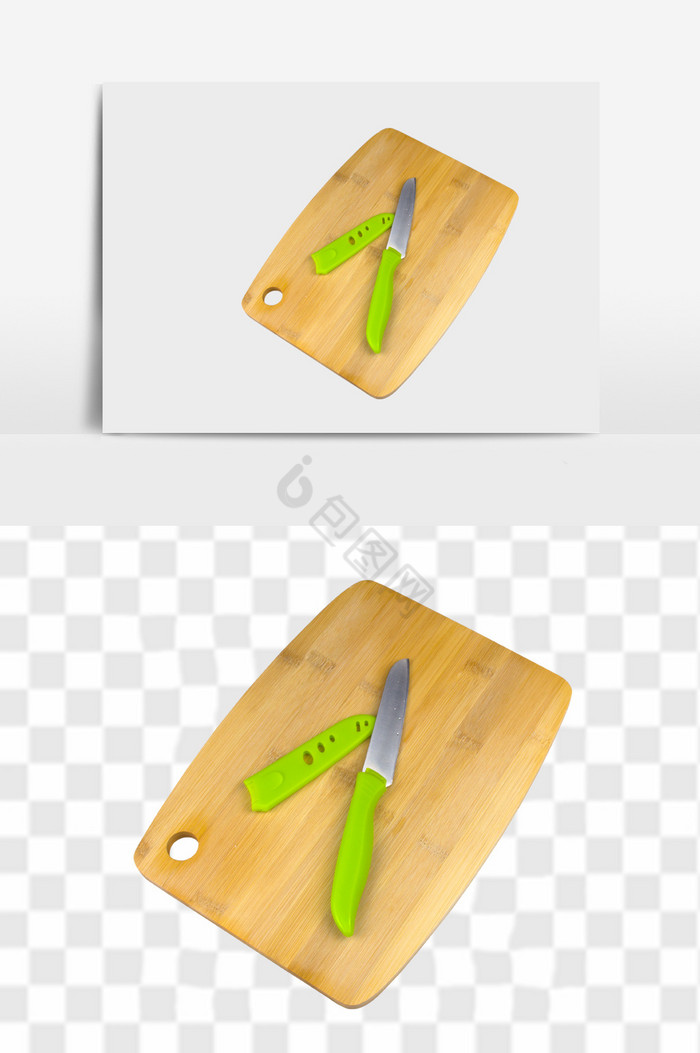 实木菜板小刀图片