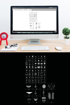 CAD灯具立面图例