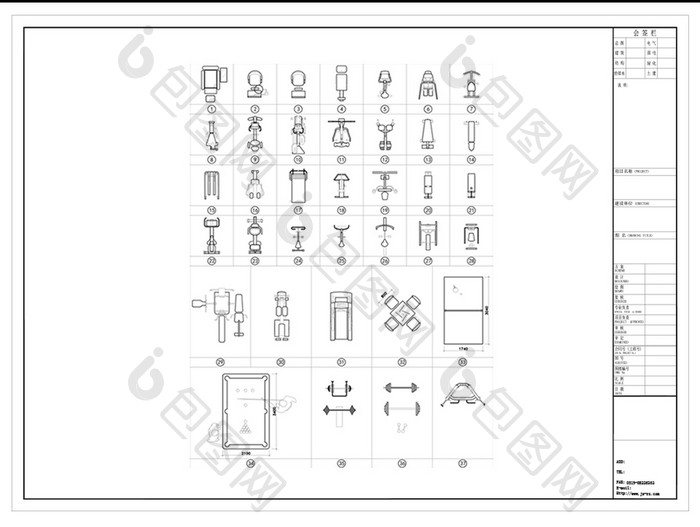 CAD健身设备图例