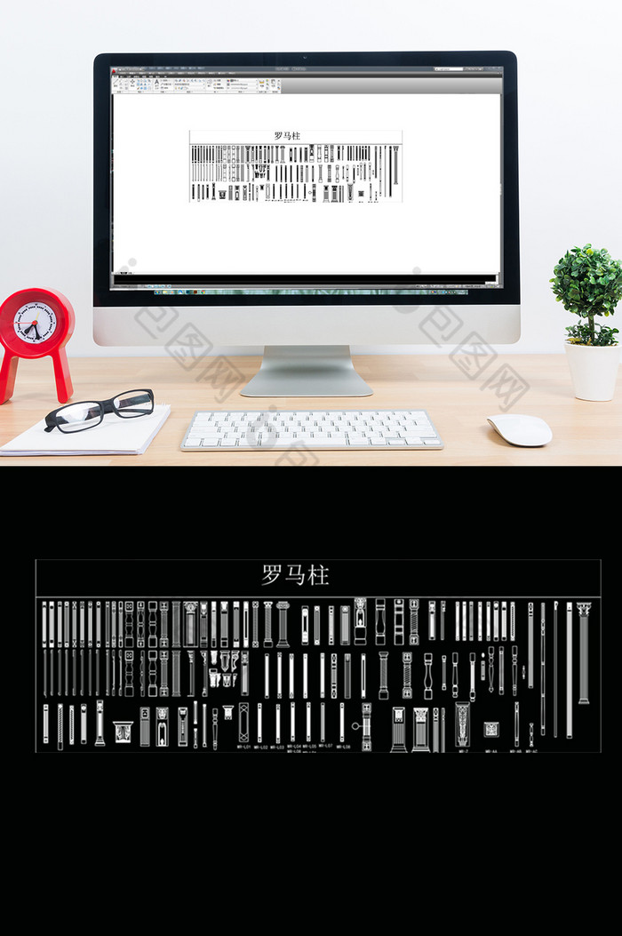 CAD罗马线条设计图片图片