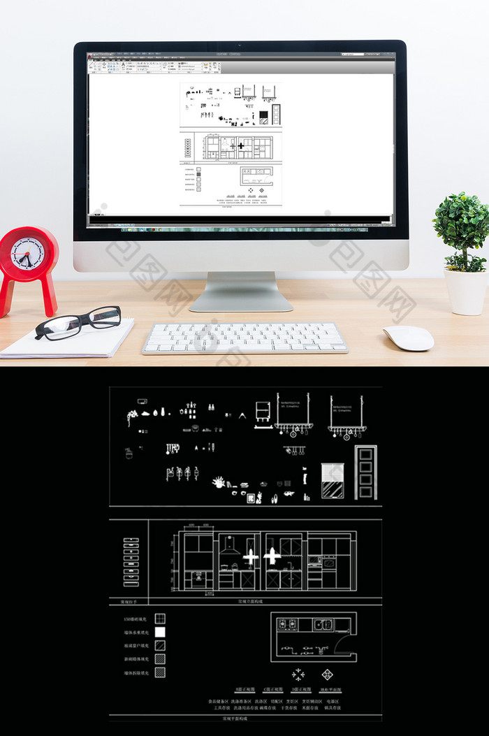 CAD厨房间橱柜设计图片图片