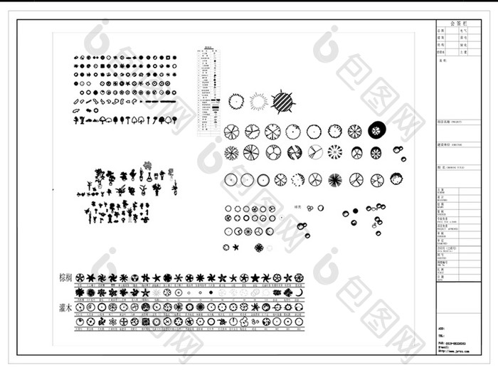 CAD绿植规划图例