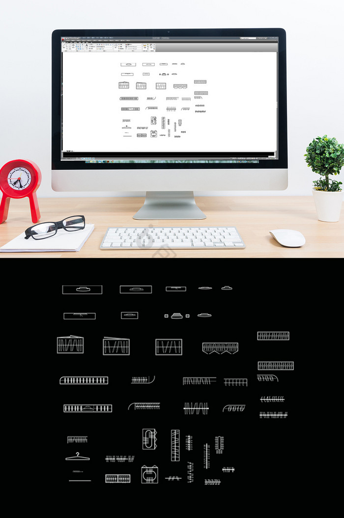 CAD衣柜设计模板图例图片