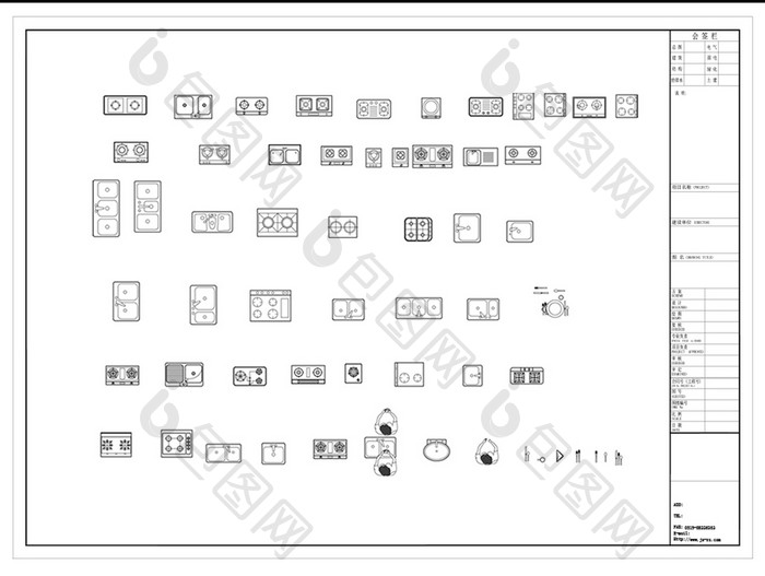 CAD厨房间设备模块