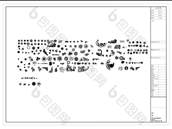 CAD绿植图块模板