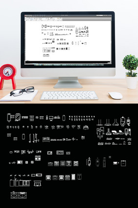 厨房间卫生间洁具CAD立面图例