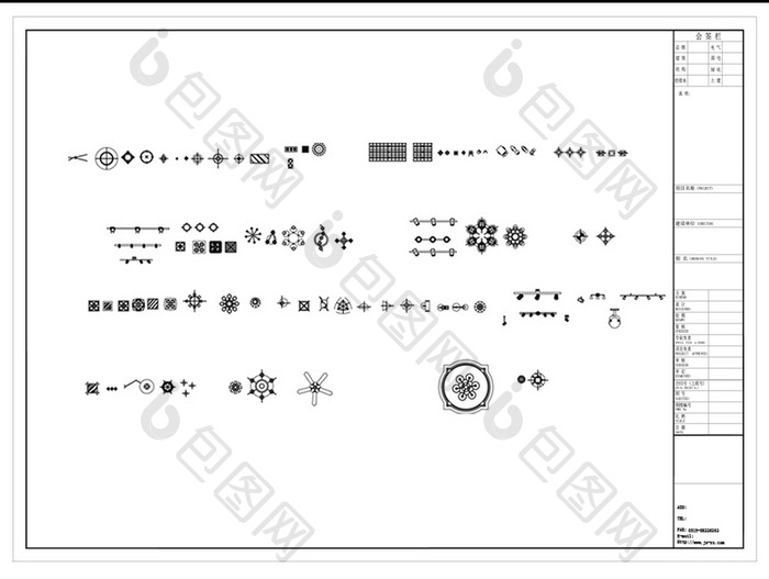 CAD平面灯具图例