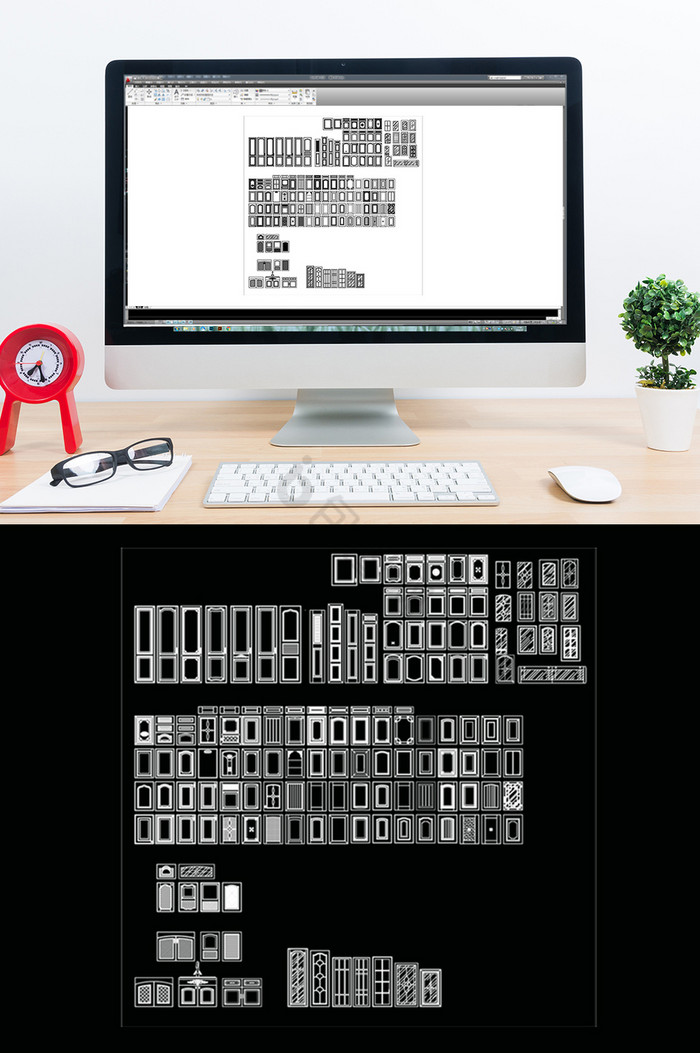 橱柜门板CAD图例图片