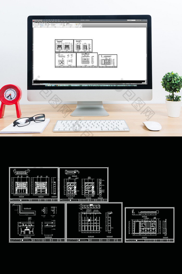 CAD酒柜设计模板图片图片