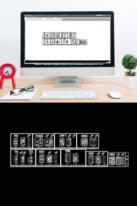 CAD衣柜设计图例模块