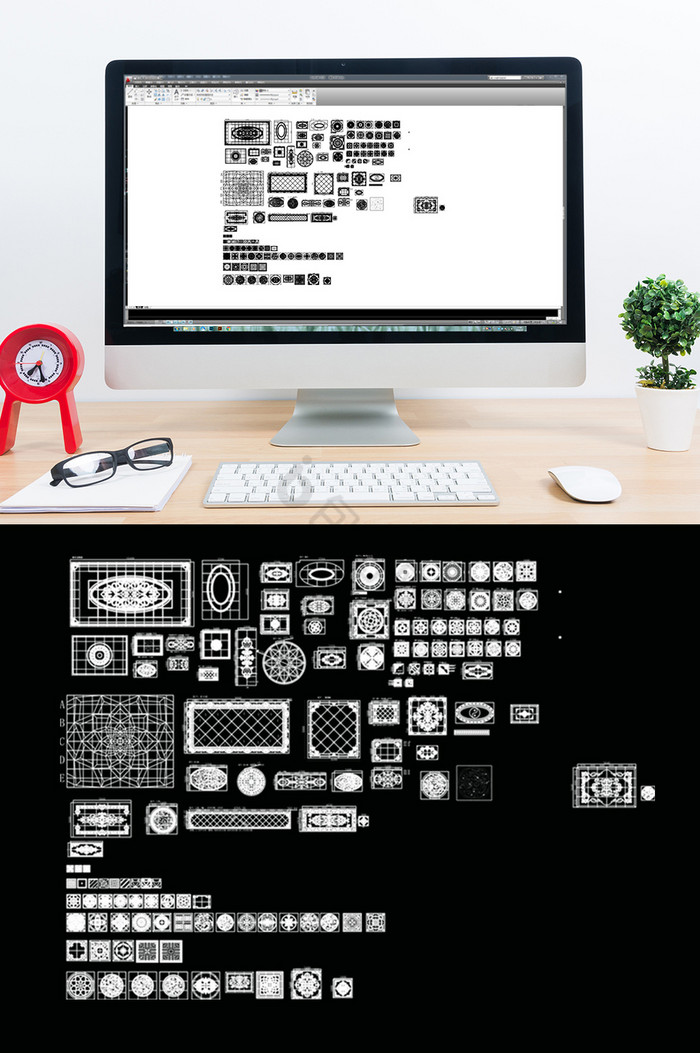 地面拼花CAD图例模块图片